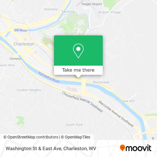 Washington St & East Ave map