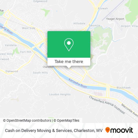 Cash on Delivery Moving & Services map
