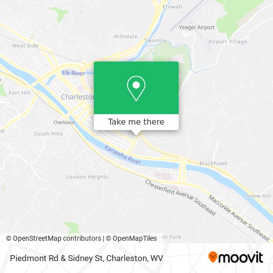 Piedmont Rd & Sidney St map