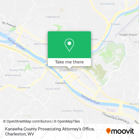 Kanawha County Prosecuting Attorney's Office map
