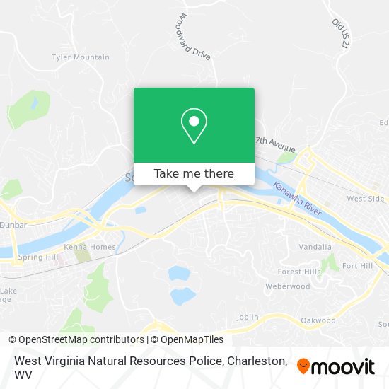 Mapa de West Virginia Natural Resources Police