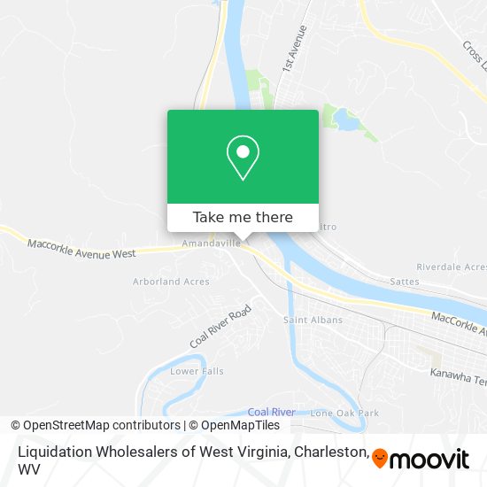 Mapa de Liquidation Wholesalers of West Virginia