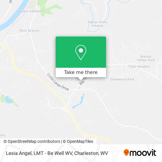 Lesia Angel, LMT - Be Well WV map
