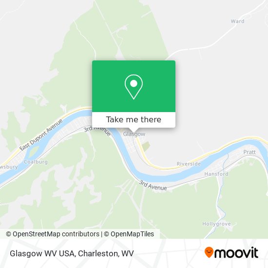 Mapa de Glasgow WV USA