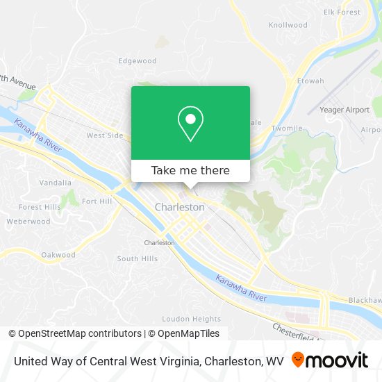 United Way of Central West Virginia map