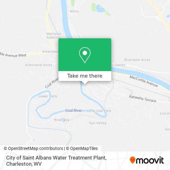 City of Saint Albans Water Treatment Plant map