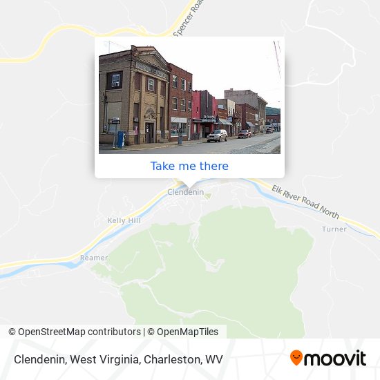 Clendenin, West Virginia map