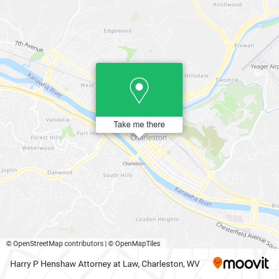 Harry P Henshaw Attorney at Law map