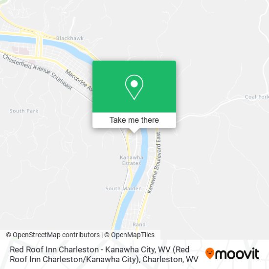 Mapa de Red Roof Inn Charleston - Kanawha City, WV (Red Roof Inn Charleston / Kanawha City)