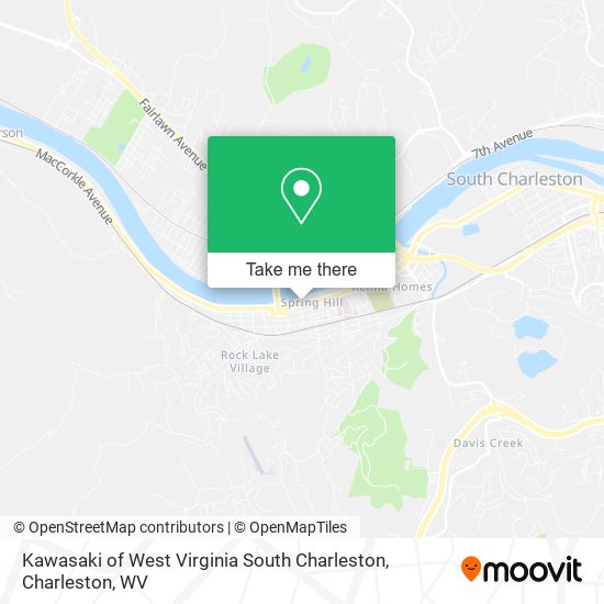 Kawasaki of West Virginia South Charleston map