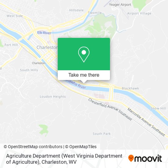 Agriculture Department (West Virginia Department of Agriculture) map
