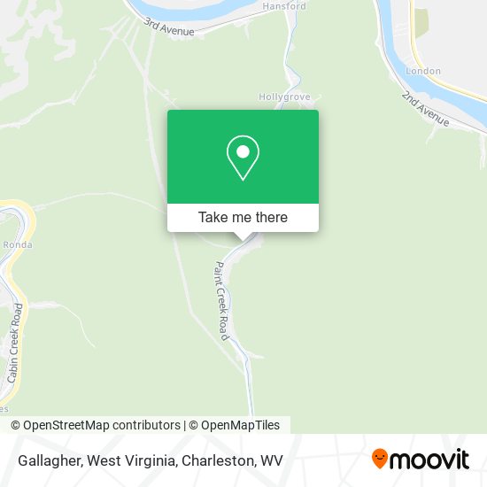 Gallagher, West Virginia map
