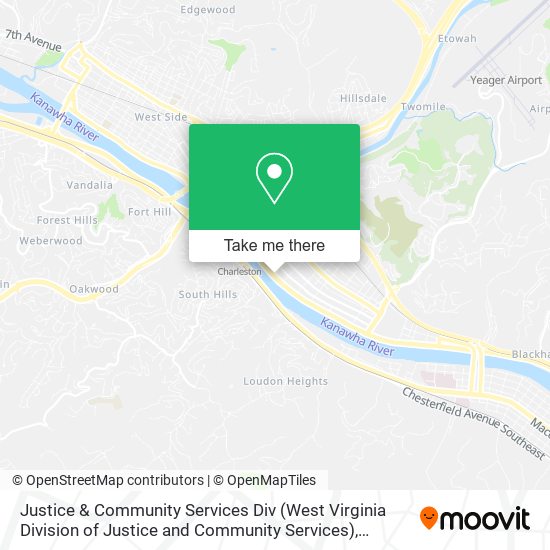 Justice & Community Services Div (West Virginia Division of Justice and Community Services) map