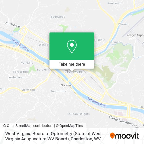 Mapa de West Virginia Board of Optometry (State of West Virginia Acupuncture WV Board)