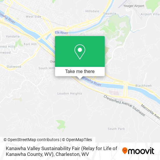 Mapa de Kanawha Valley Sustainability Fair (Relay for Life of Kanawha County, WV)