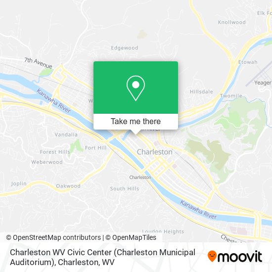 Charleston WV Civic Center (Charleston Municipal Auditorium) map