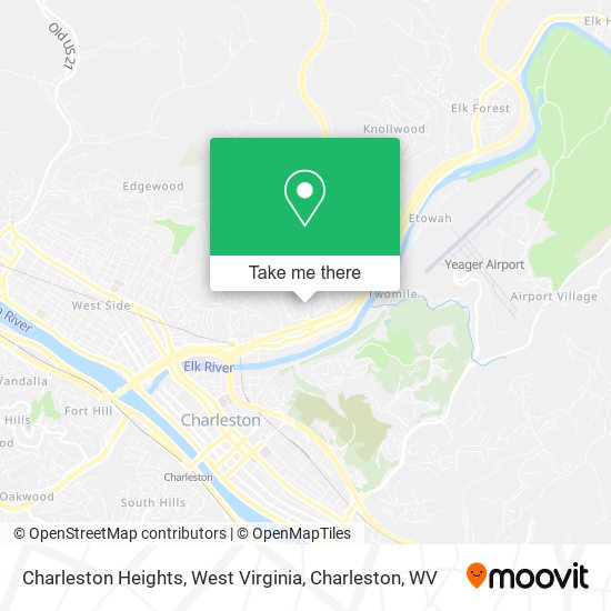 Charleston Heights, West Virginia map