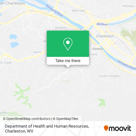 Department of Health and Human Resources map