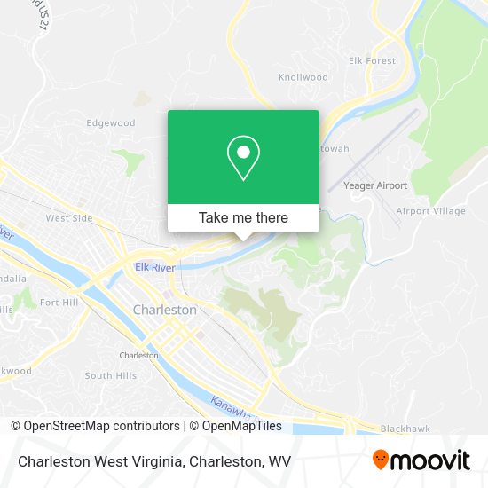 Charleston West Virginia map