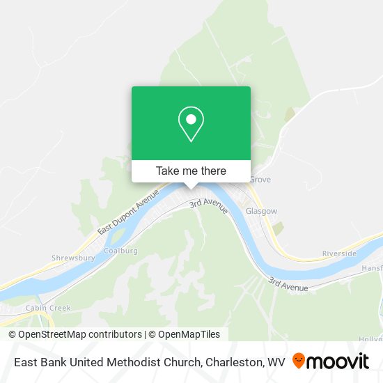 East Bank United Methodist Church map