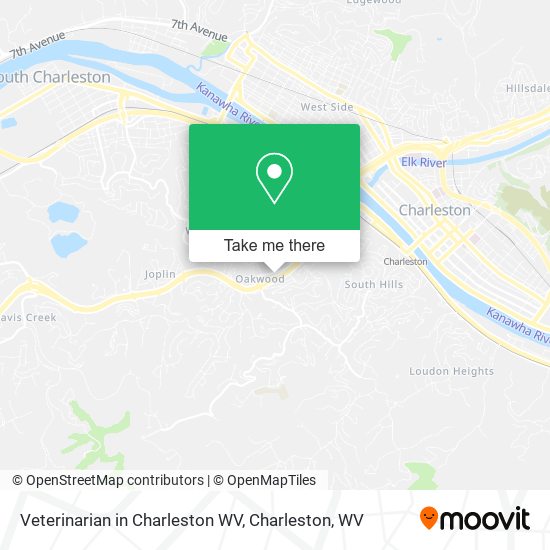 Mapa de Veterinarian in Charleston WV