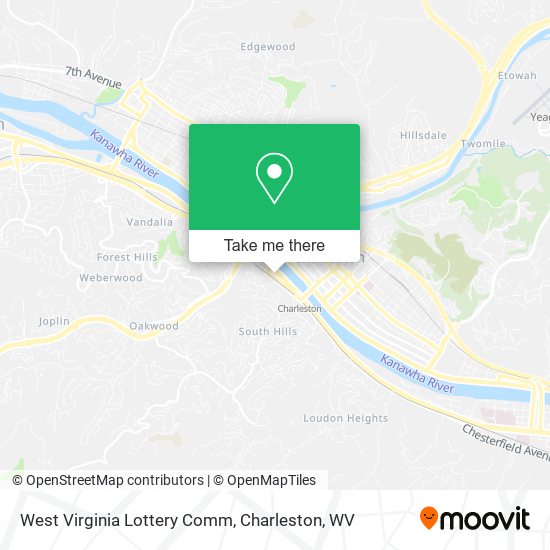 West Virginia Lottery Comm map