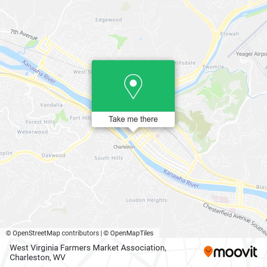 Mapa de West Virginia Farmers Market Association