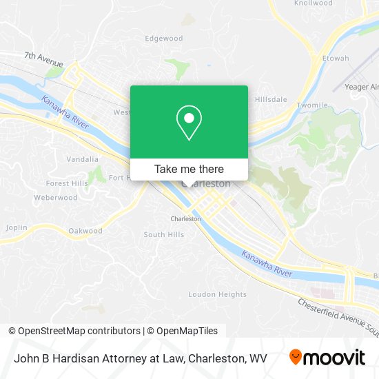 Mapa de John B Hardisan Attorney at Law
