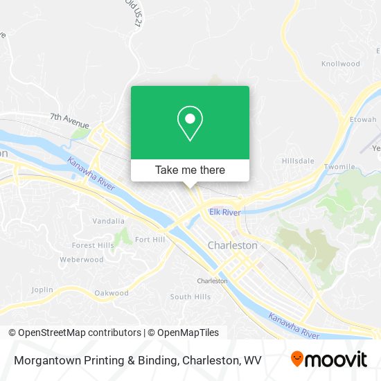 Morgantown Printing & Binding map