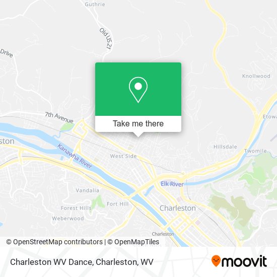 Charleston WV Dance map