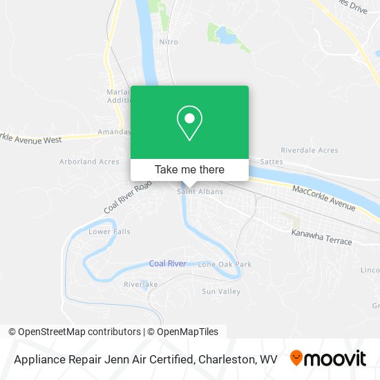Appliance Repair Jenn Air Certified map