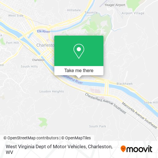 West Virginia Dept of Motor Vehicles map