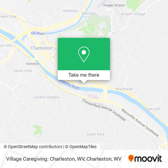 Mapa de Village Caregiving: Charleston, WV