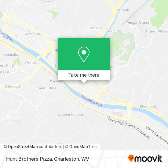 Hunt Brothers Pizza map