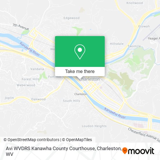 Mapa de Avi WVDRS Kanawha County Courthouse