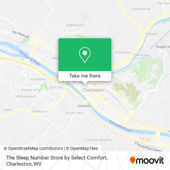 The Sleep Number Store by Select Comfort map