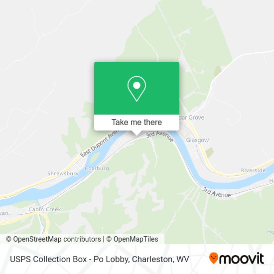 USPS Collection Box - Po Lobby map