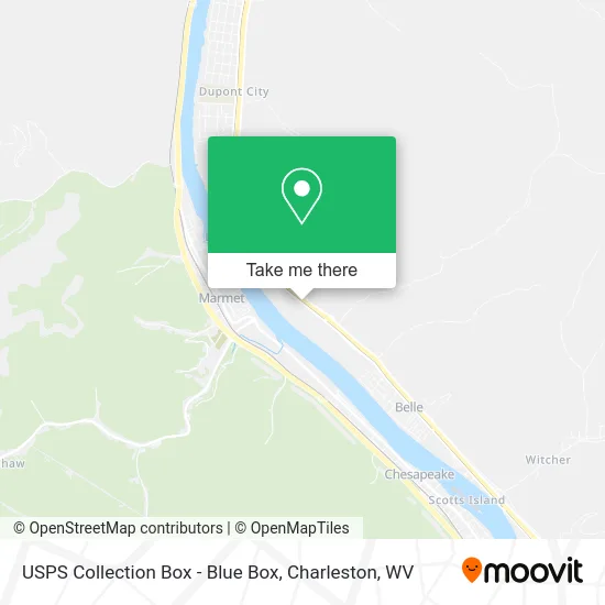 USPS Collection Box - Blue Box map
