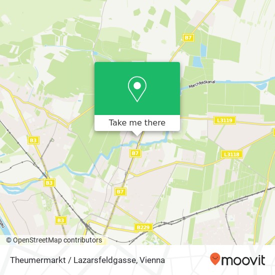Theumermarkt / Lazarsfeldgasse map
