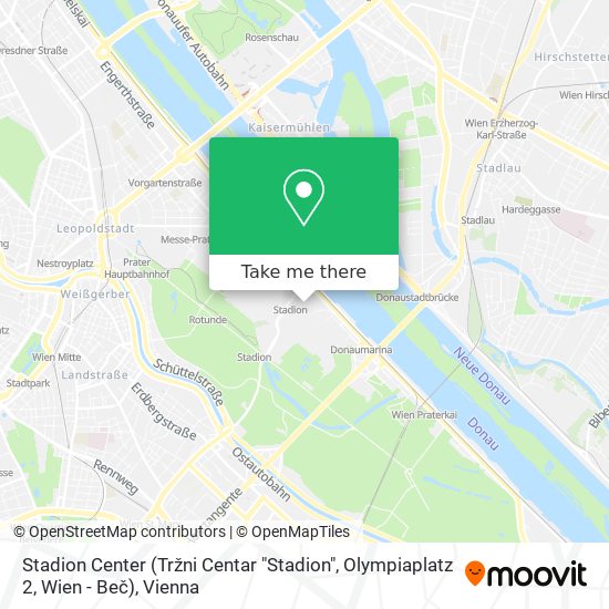 Stadion Center (Tržni Centar "Stadion", Olympiaplatz 2, Wien - Beč) map