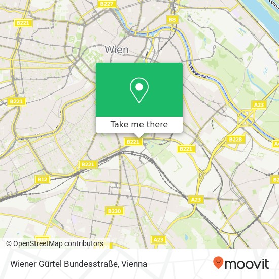 Wiener Gürtel Bundesstraße map