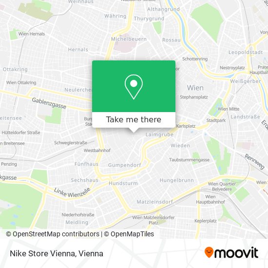 How to get to Nike Store Vienna in 6., Mariahilf by Bus, Subway, or Light Rail?