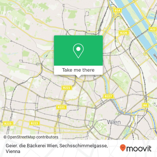 Geier. die Bäckerei Wien, Sechsschimmelgasse map