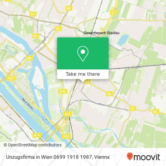 Unzugsfirma in Wien 0699 1918 1987 map