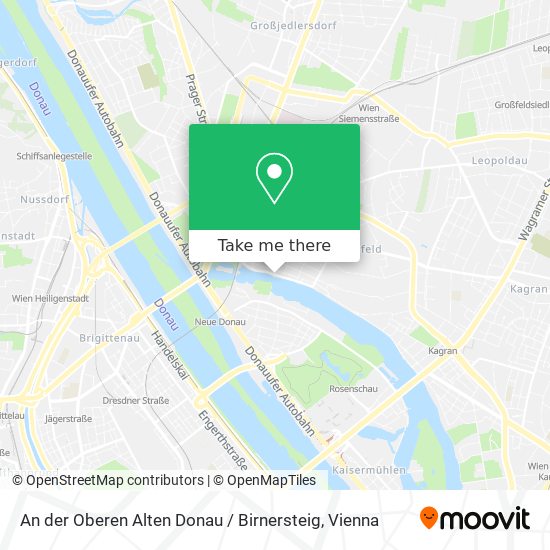 An der Oberen Alten Donau / Birnersteig map