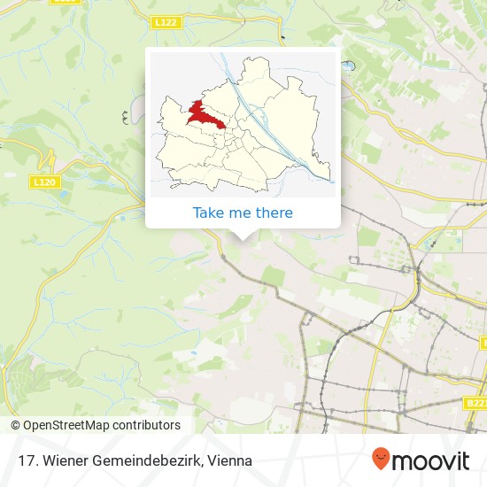 17. Wiener Gemeindebezirk map