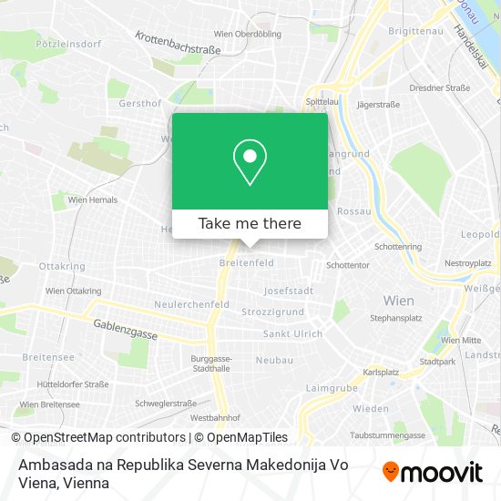 Ambasada na Republika Severna Makedonija Vo Viena map