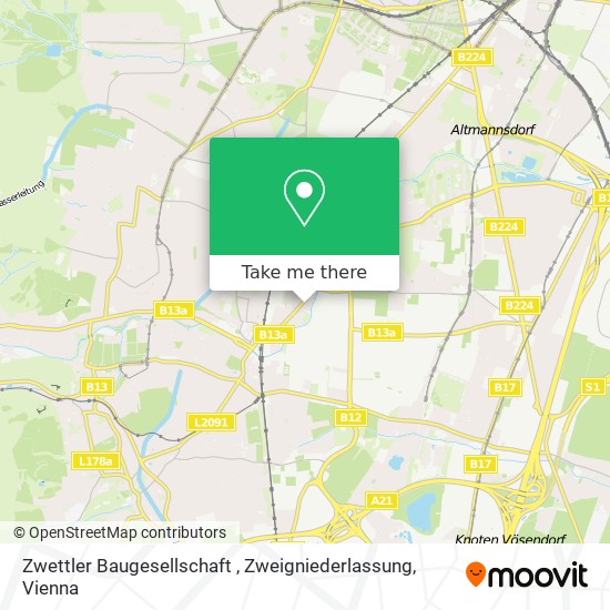 Zwettler Baugesellschaft , Zweigniederlassung map