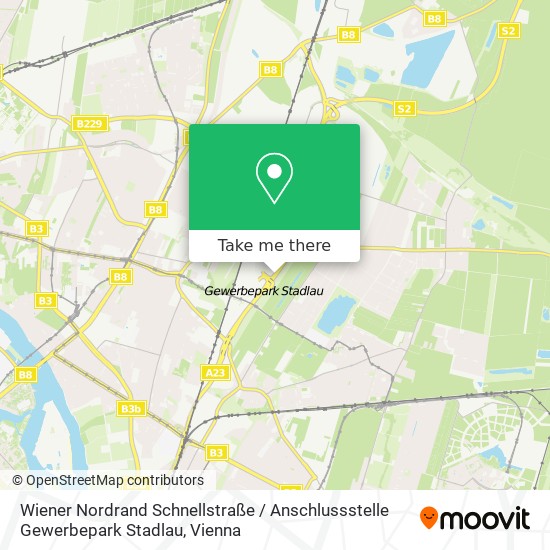 Wiener Nordrand Schnellstraße / Anschlussstelle Gewerbepark Stadlau map