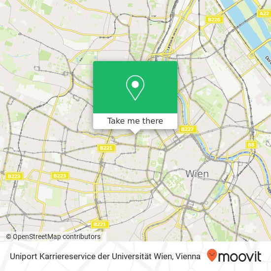 Uniport Karriereservice der Universität Wien map